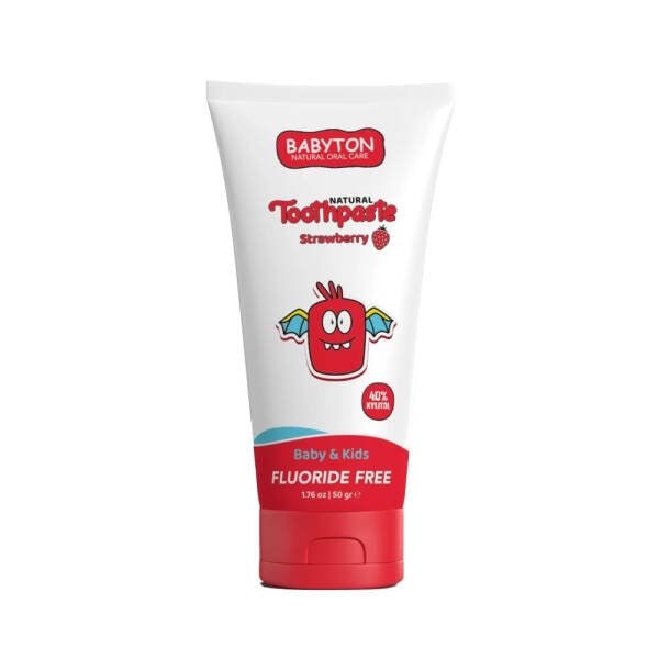 Babyton Bebekler ve Çocuklar İçin Doğal Diş Macunu Çilek Aromalı