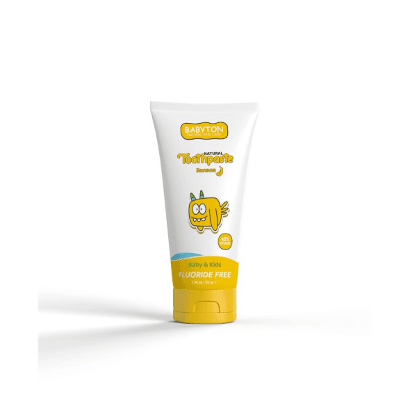 Babyton Bebekler ve Çocuklar İçin Doğal Diş Macunu Muz Aromalı
