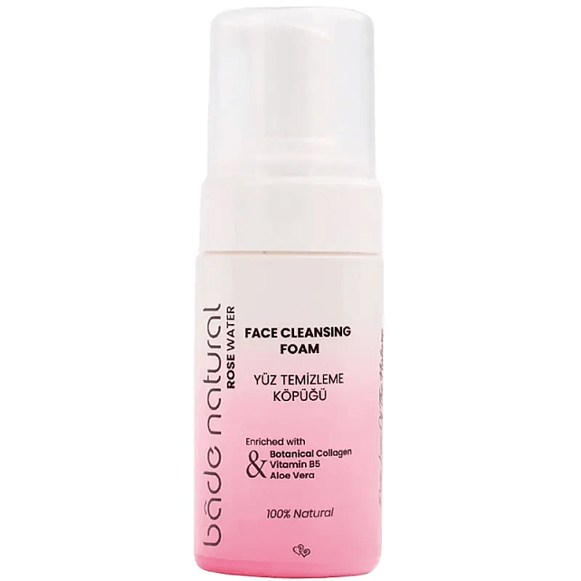 Bade Natural Rose Water Face Cleansing Foam - Yüz Temizleme Köpüğü