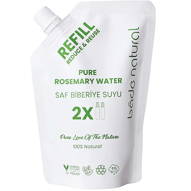Bade Natural Saf Biberiye Suyu - Cilt ve Saç Toniği Refill