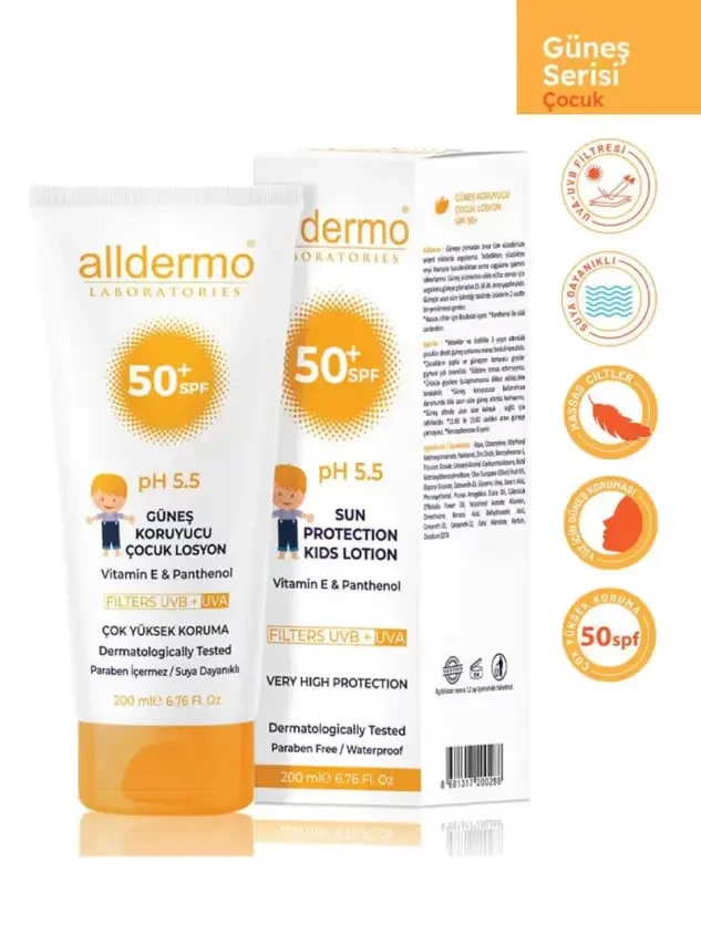 Alldermo SPF 50 Çocuk Güneş Koruyucu Losyon | Dermo.com.tr
