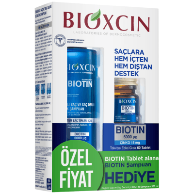 Bioxcin Biotin Tablet Biotin Şampuan Hediye