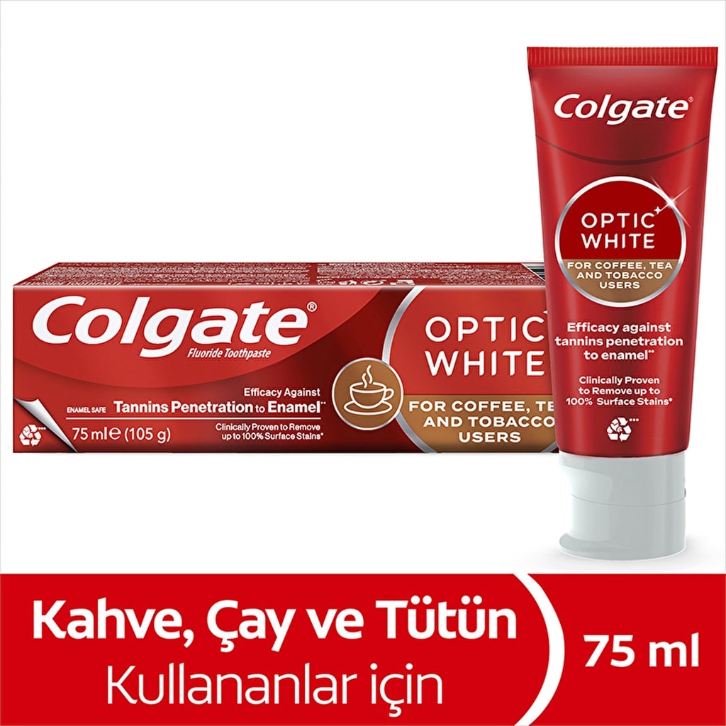 Colgate Optic White Kahve Çay ve Tütün Kullananlar İçin Diş Macunu