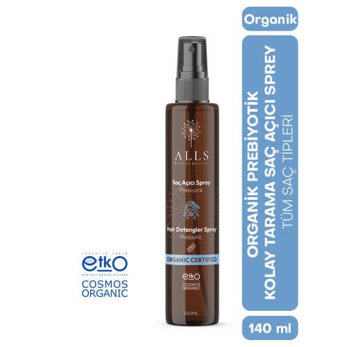 Alls Biocosmetics Organik Prebiyotik Kolay Tarama Saç Açıcı Sprey