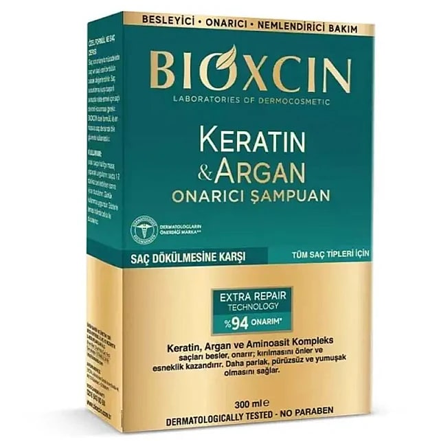 Bioxcin Keratin & Argan Onarıcı Şampuan - Yıpranmış ve Hasar Görmüş Saçlar