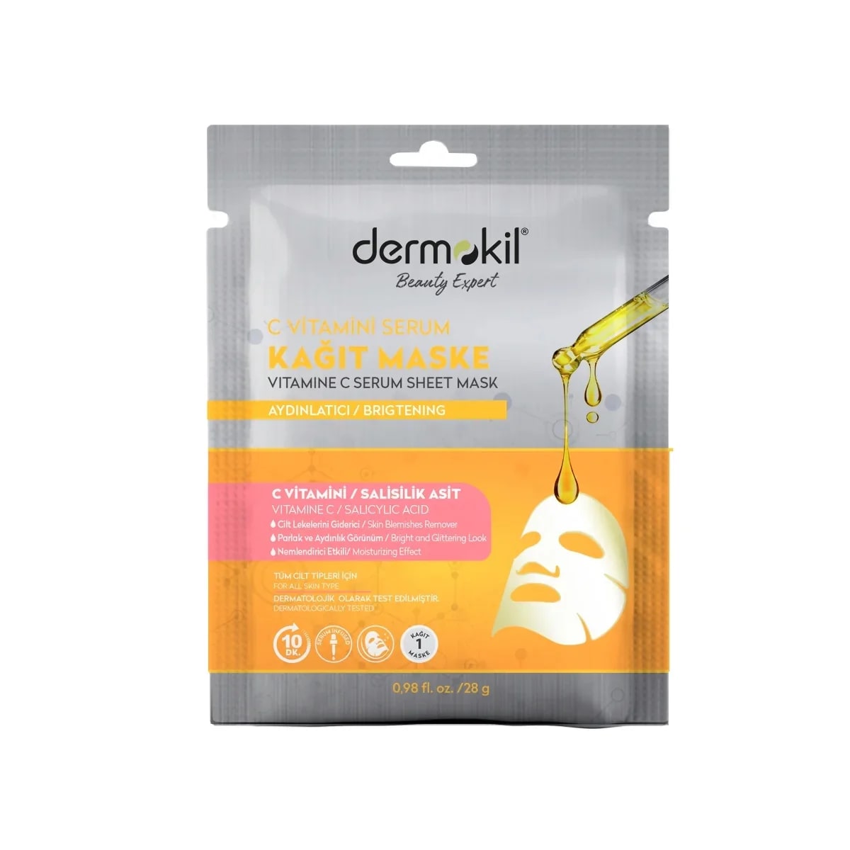 Dermokil Kil içerikli C Vitaminli Serum Kağıt Maske