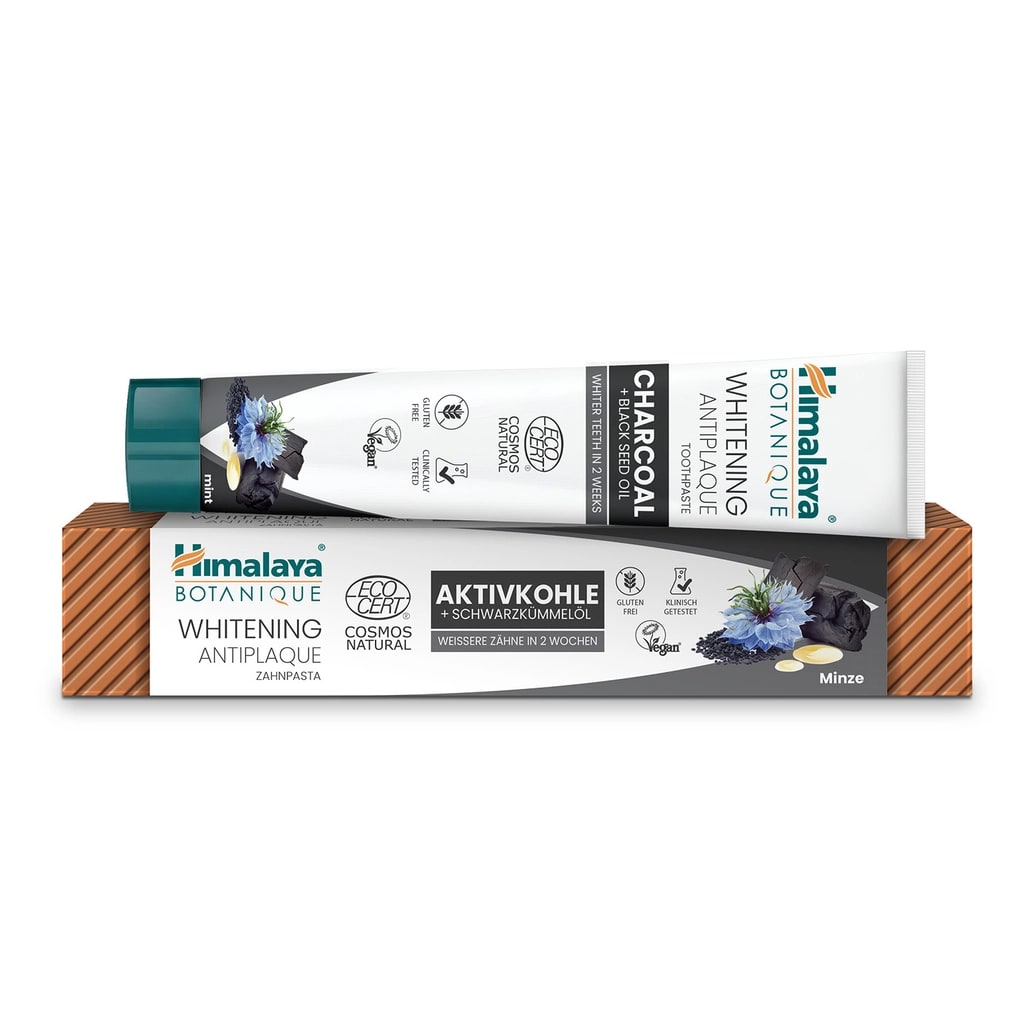 Himalaya Kömür & Çörek Otu Yağı Beyazlatıcı Plak Karşıtı Botanik Diş Macunu