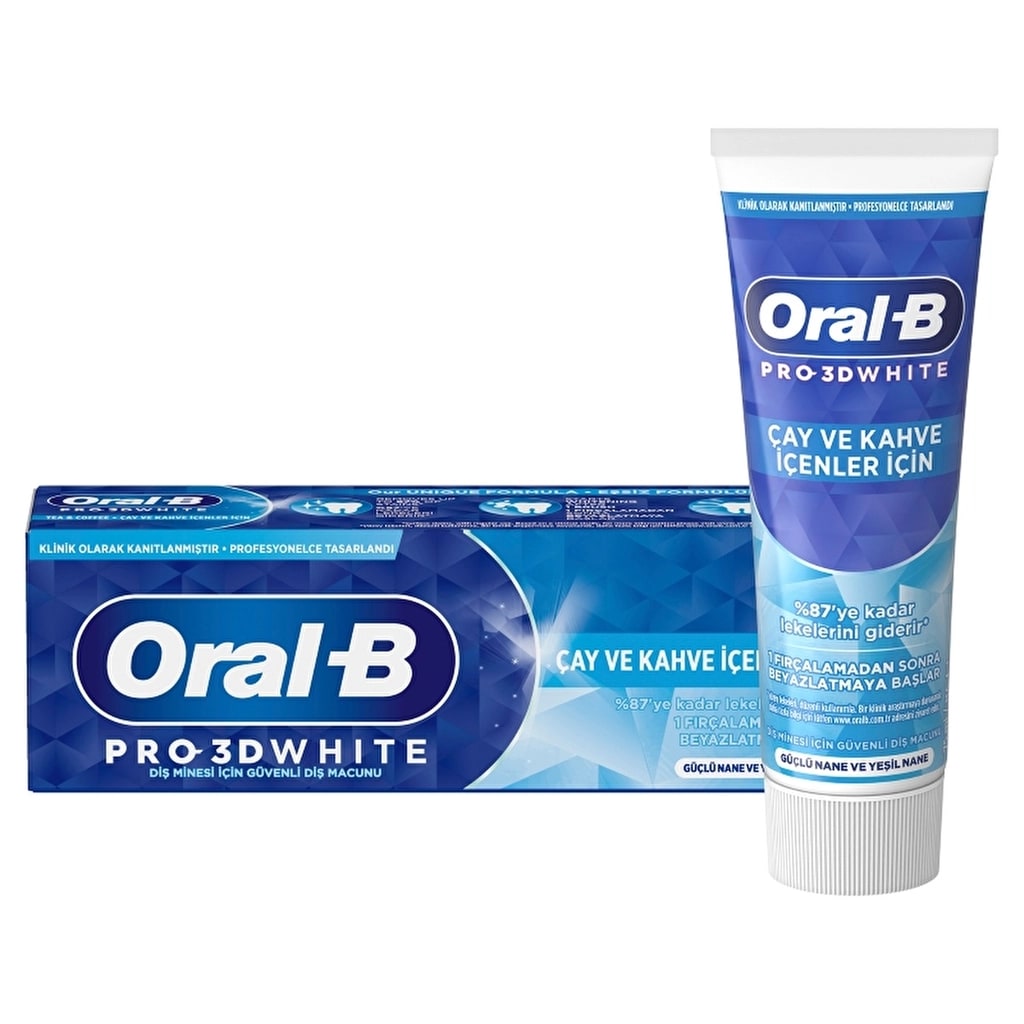 Oral-B 3D White Çay ve Kahve İçenler için Diş Macunu