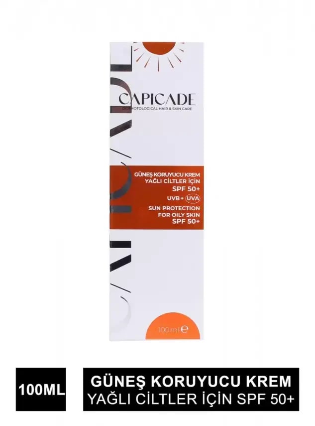 Capicade SPF50+ Güneş Koruyucu Krem - Yağlı Ciltler
