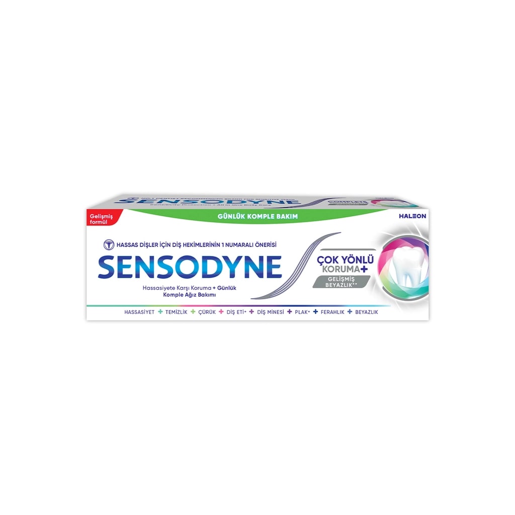 Sensodyne Çok Yönlü Koruma + Gelişmiş Beyazlık Diş Macunu