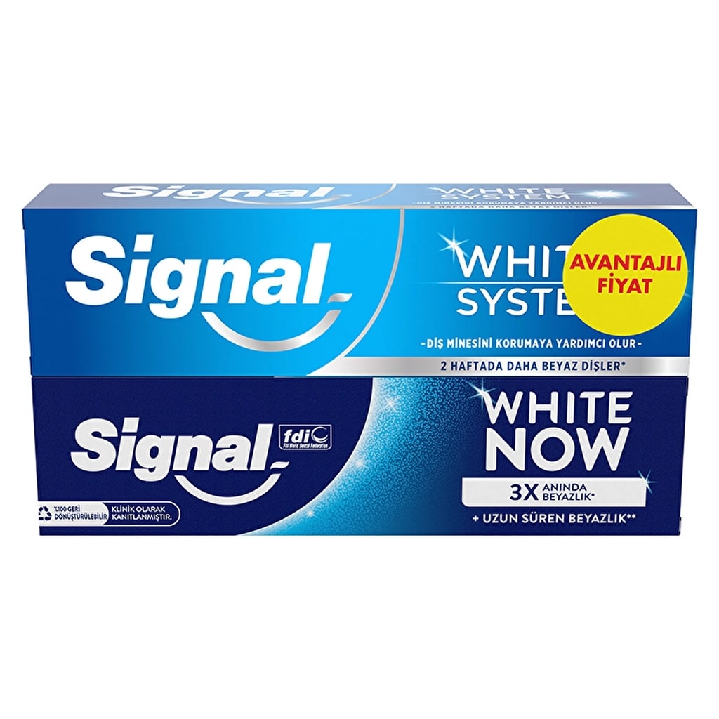 Signal White System Diş Macunu + White Now Original