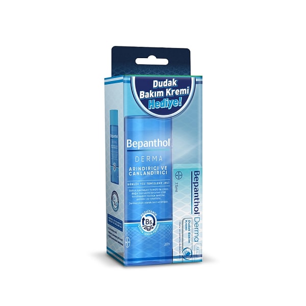 Bepanthol Derma Arındırıcı Yüz Temizleme Jeli + Derma Dudak Krem Set