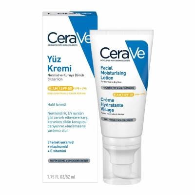 CeraVe Güneş Koruma Faktörlü Yüz Kremi SPF50