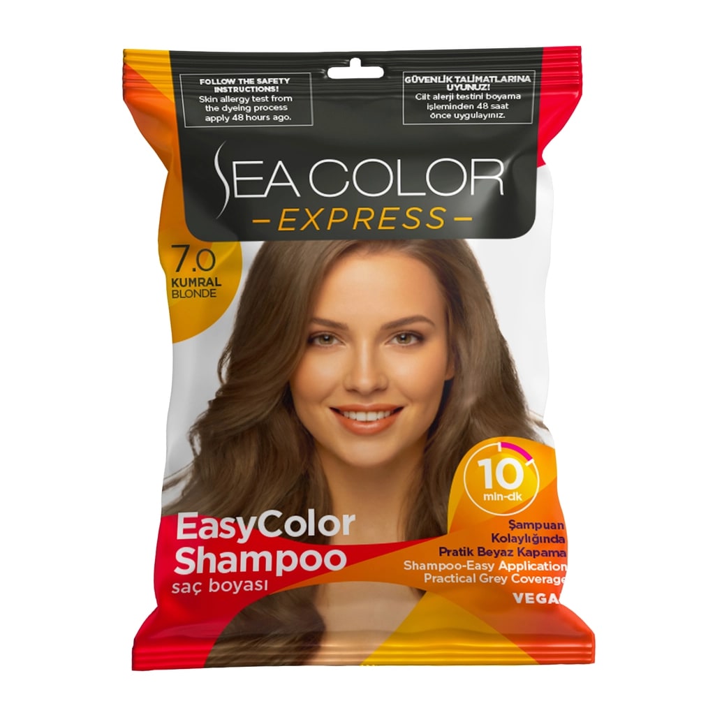 Sea Color Şampuan Express Saç Boyası 7.0 Kumral