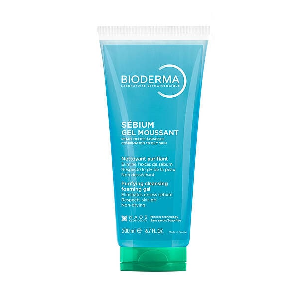 Bioderma Sebium Foaming Gel - Karma, Yağlı ve Akne Eğilimli Ciltler için Yüz, Vücut Temizleme Jeli