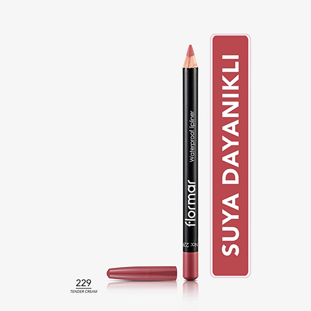 Flormar Suya Dayanıklı ve Yoğun Pigmentli Mat Dudak Kalemi 229 Tender Cream