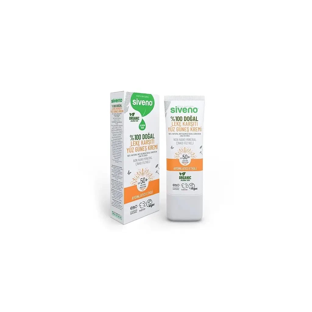 Siveno Mineral Filtreli Leke Karşıtı Yüz Güneş Kremi SPF50+