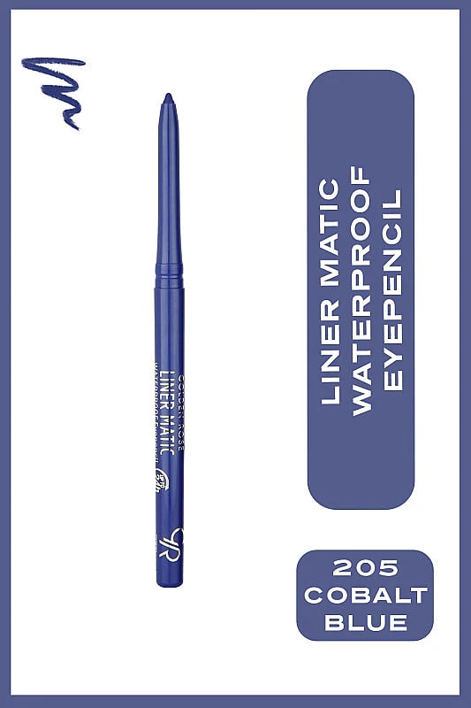 Golden Rose Golden Rose Liner Matic Waterproof Eyepencil - 205 Cobalt Blue - Suya Dayanıklı Göz Kalemi - Liner Matic Waterproof Eyepencil | Golden Rose Mavi