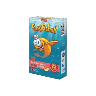 EASYVİT EasyFish Oil Çilek ve Limon Aromalı Balık Yağı 30 Çiğnenebilir Jel From