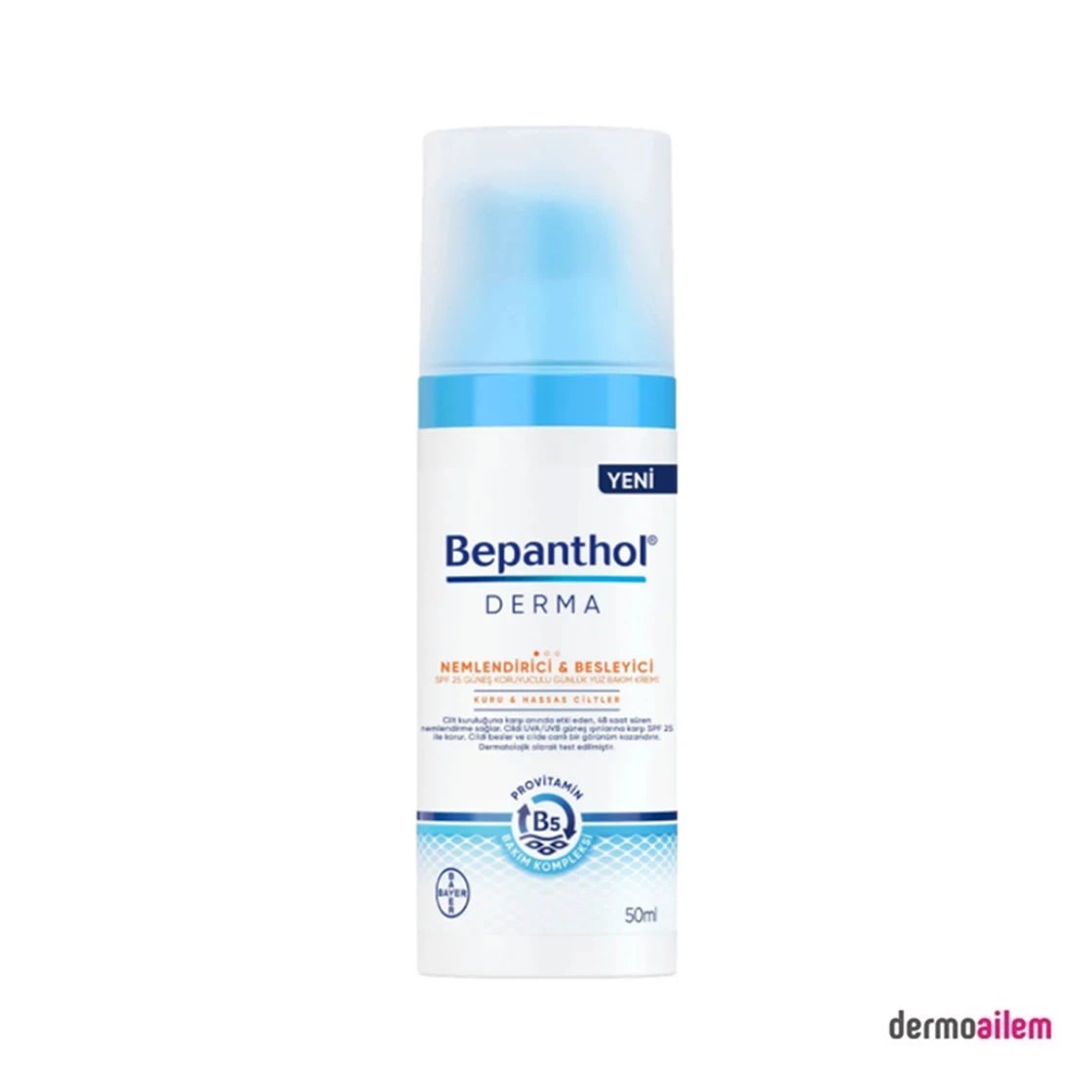 Bepanthol Derma Nemlendirici ve Besleyici Spf 25 Faktör Yüz Bakım Kremi