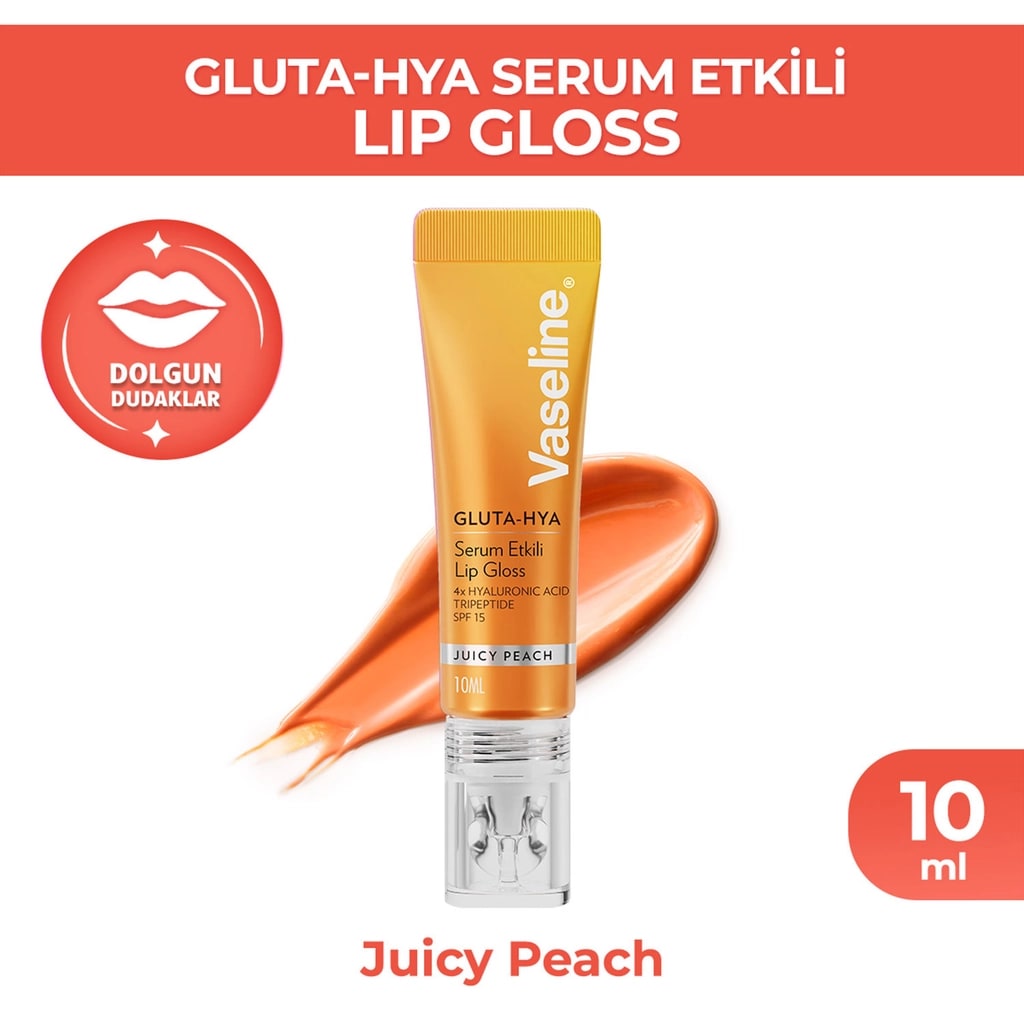 Vaseline Vaseline Gluta Hya Serum Etkili Lip Gloss Juicy Peach - Gratis Peach