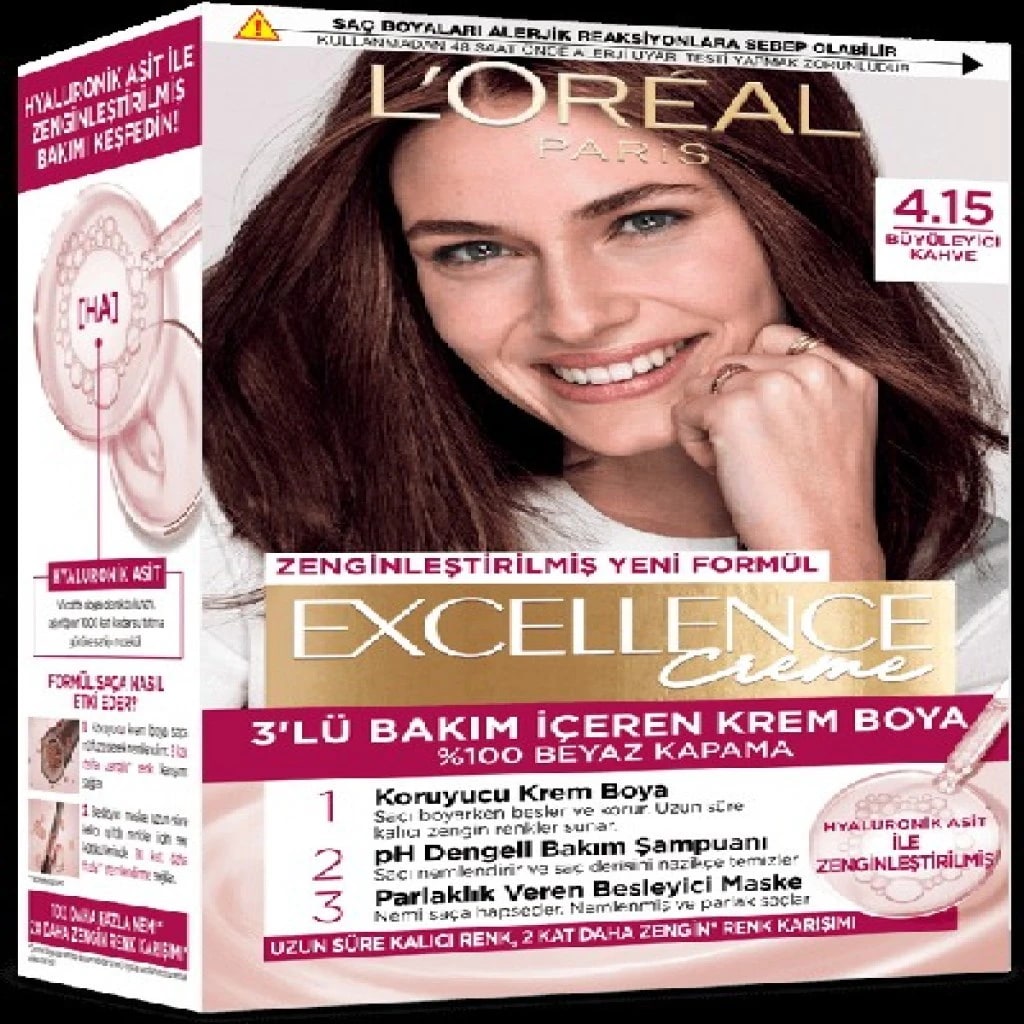 L'Oréal Paris Loreal Paris Excellence Creme Saç Boyası 4.15 Büyüleyici Kahve