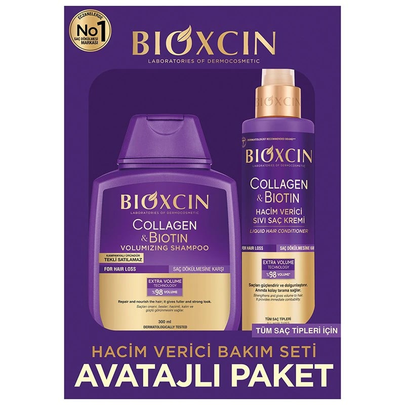 Bioxcin Collagen + Biotin Avantaj Paketi - Şampuan + Saç Kremi