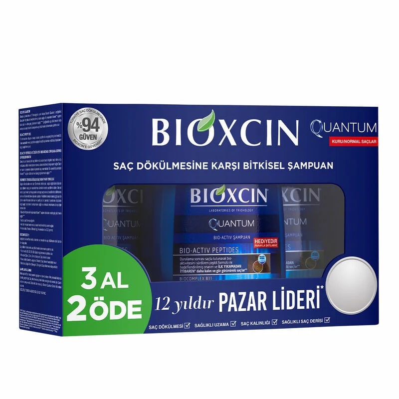 Bioxcin Quantum Kuru ve Normal Saçlar İçin Şampuan - 3 Al 2 Öde