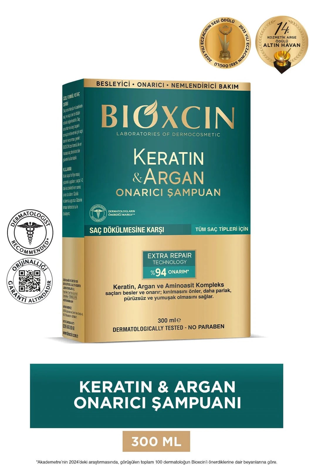 Bioxcin Şampuan Keratin Argan Onarıcı