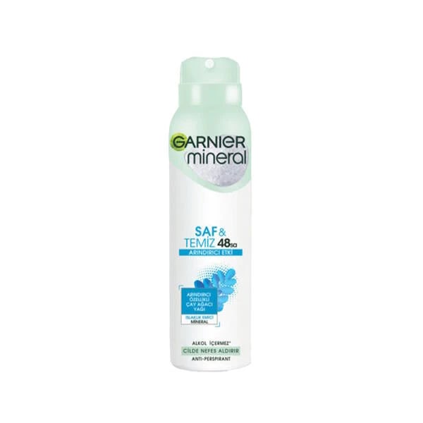 Garnier Mineral Saf&Temiz Arındırıcı Etki Sprey Deodorant