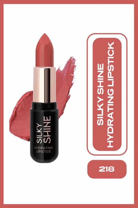 Golden Rose Silky Shine Hydrating Lipstick - 218 Şeftali - Nemlendirici Ruj - Silky Shine Hydrating Lipstick