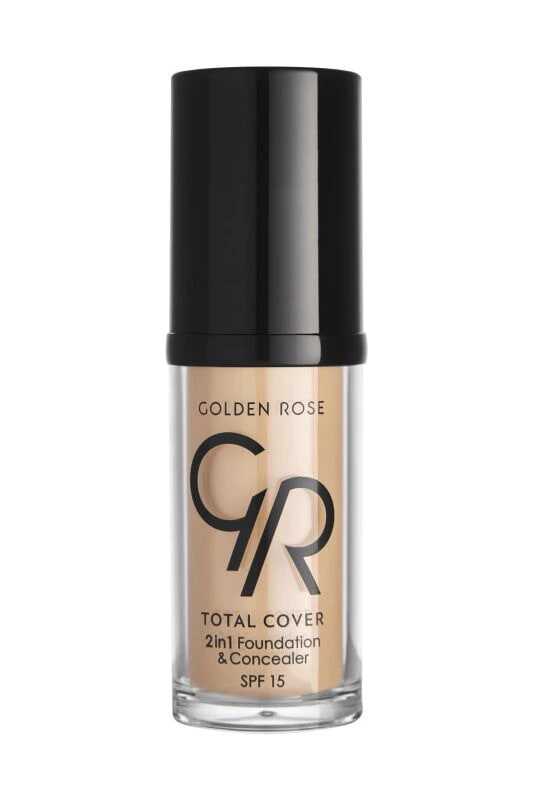 Golden Rose Golden Rose Total Cover 2in1 Foundation & Concealer - 04 Beige -2si1 Arada Fondöten ve Kapatıcı - Total Cover 2in1 Foundation&Concealer | Golden Rose Beige