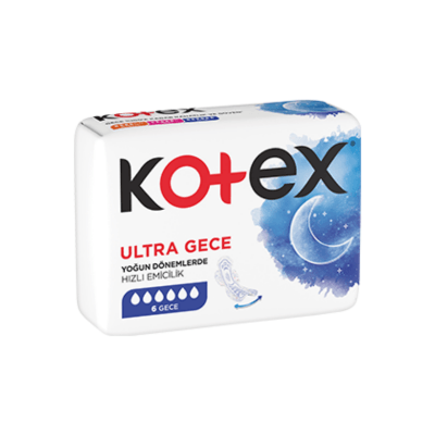 Kotex Ultra Gece Hijyenik Ped 6'lı