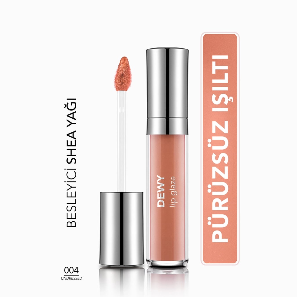 Flormar Dewy Lip Glaze Dudak Parlatıcısı 004 Undressed