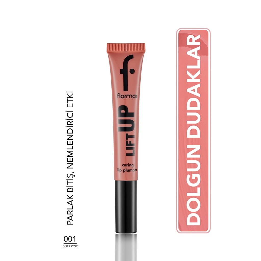Flormar Flormar Lift Up Hyalüronik Asit Etkili Dolgun Dudak Parlatıcısı 001 Soft Pink - Gratis Pink