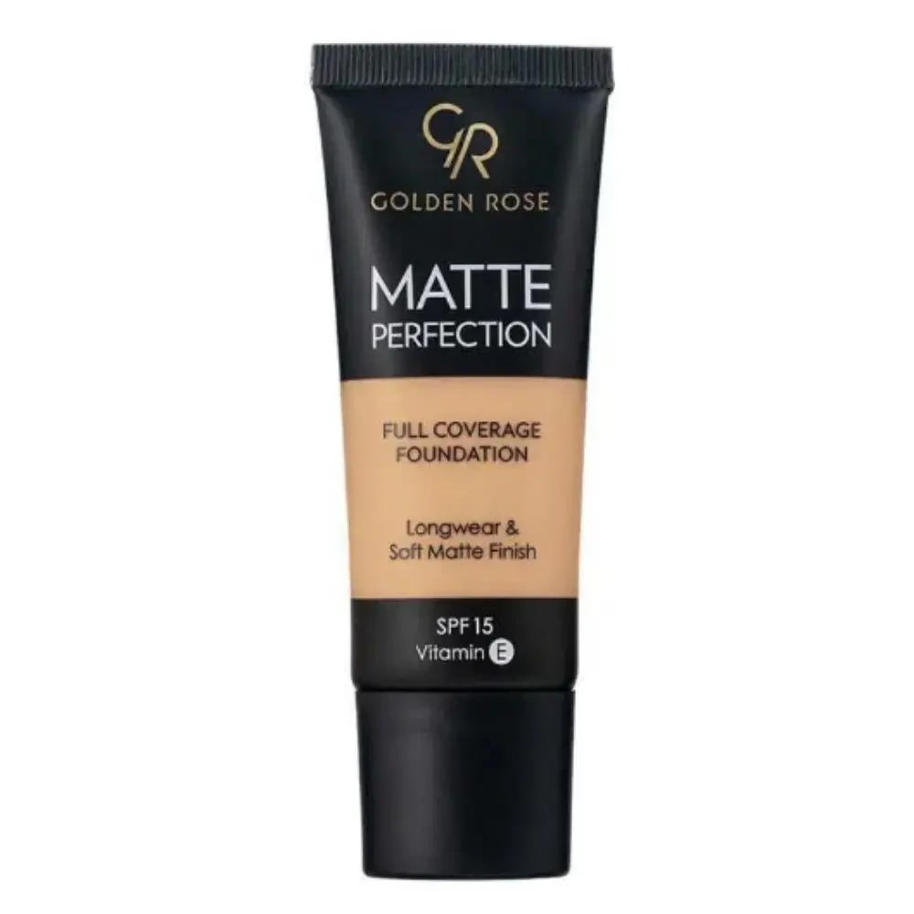 Golden Rose Matte Perfection Full Coverage Foundation - Cool 06 - Yoğun Kapatıcı Mat Fondöten - Matte Perfection Full Coverage Foundation