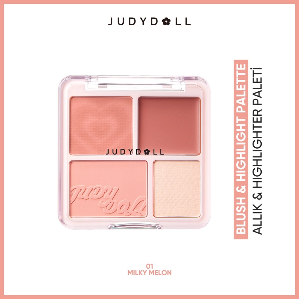 Judydoll Allık & Aydınlatıcı Palet 01 Milky Melon