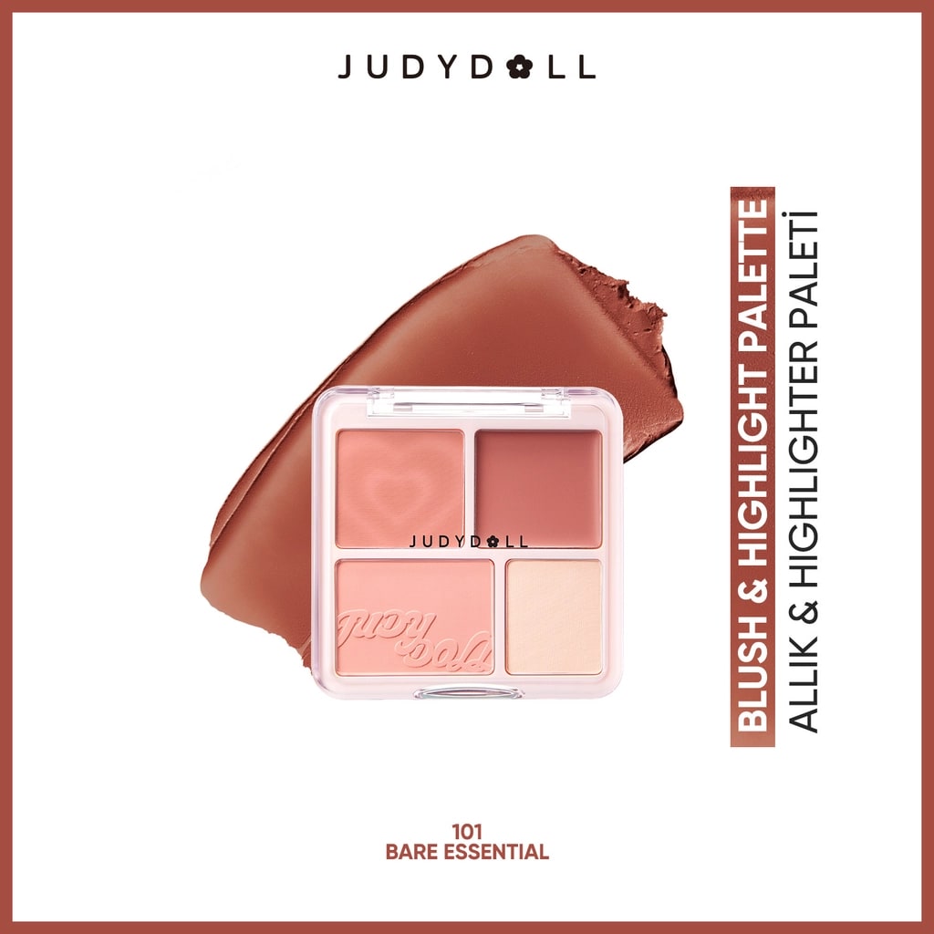 Judydoll Allık & Aydınlatıcı Palet 101 Bare Essential