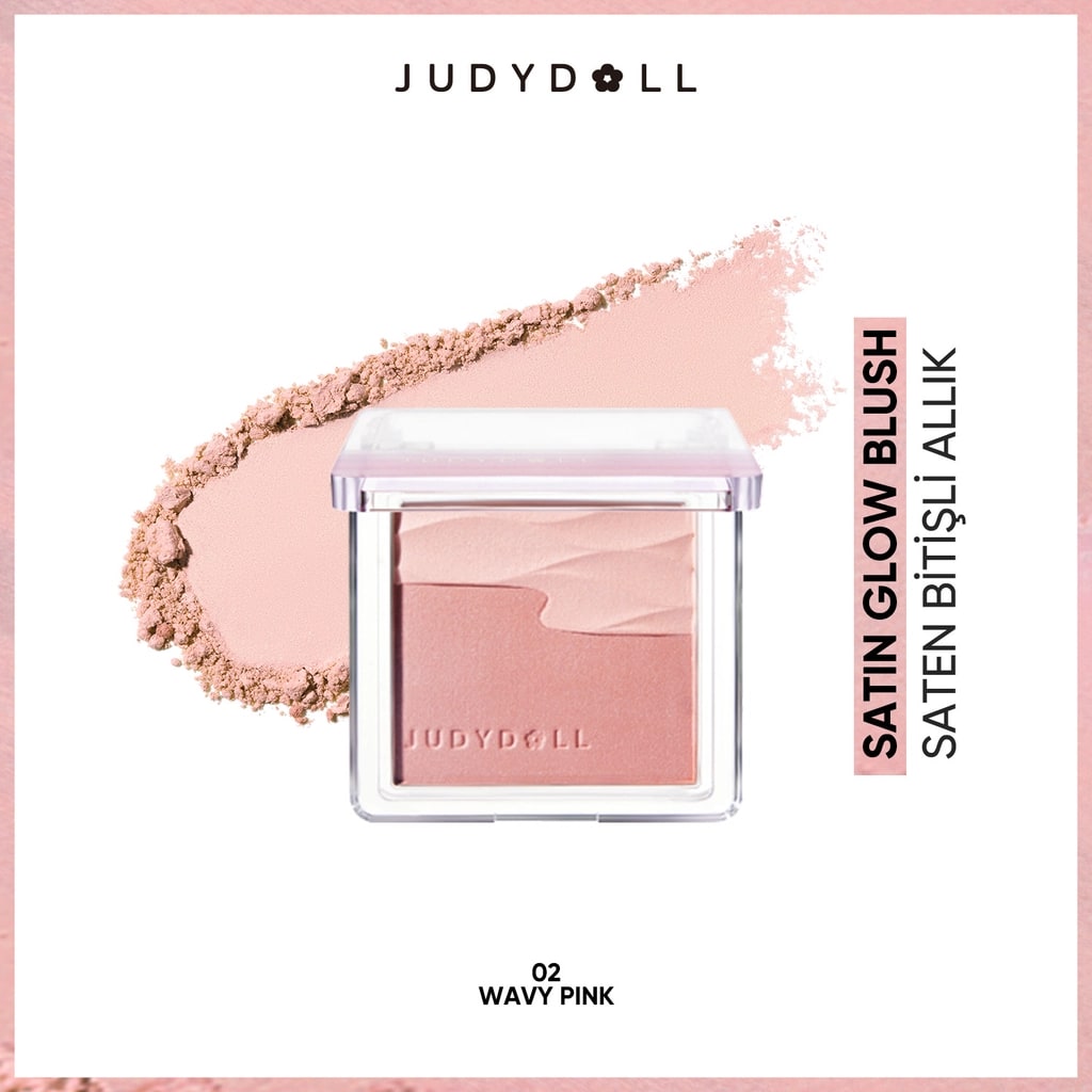 Judydoll Satin Blush Saten Bitişli Allık 02 Wavy Pink