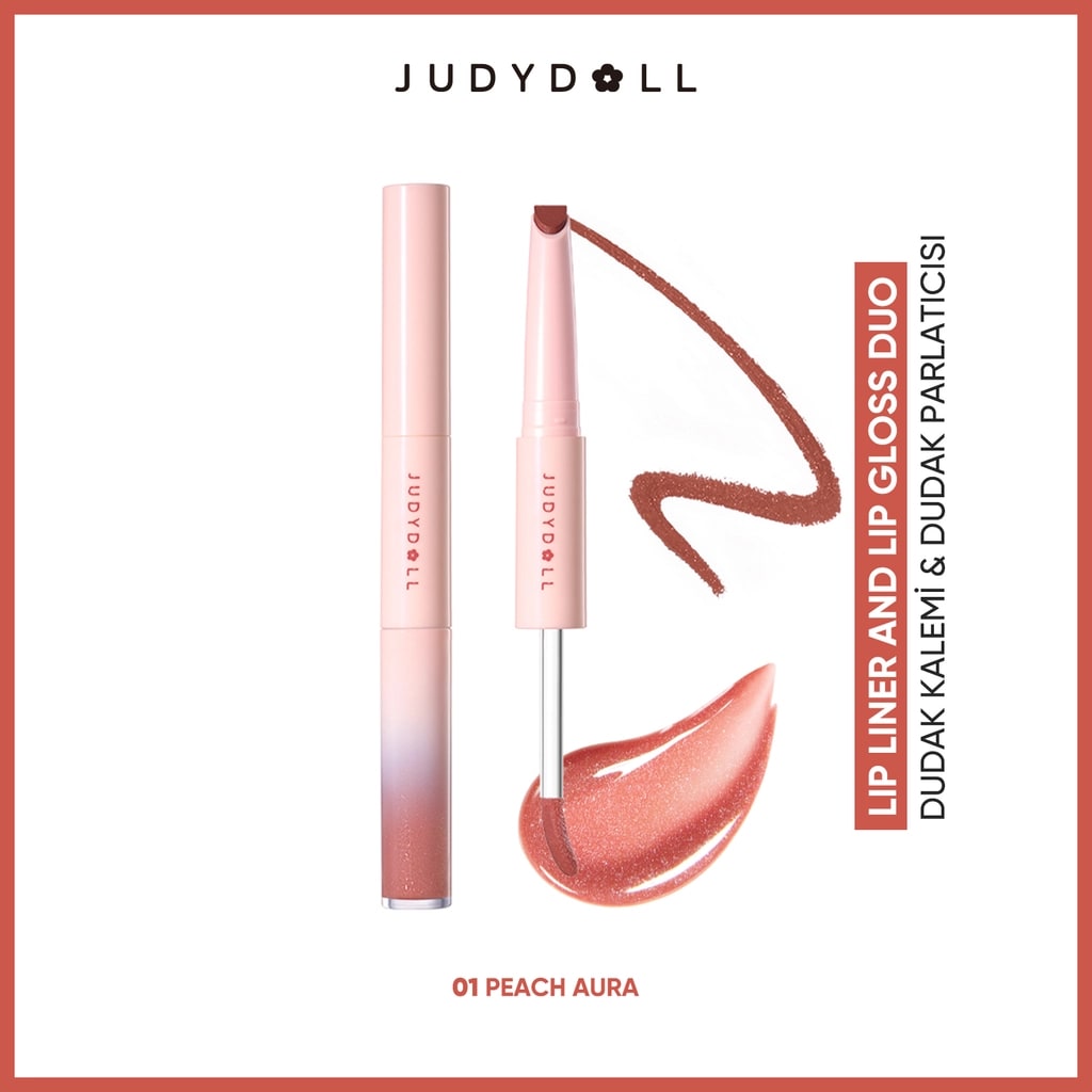 Judydoll Dudak Kalemi & Dudak Parlatıcısı Bir Arada 01 Peach Aura