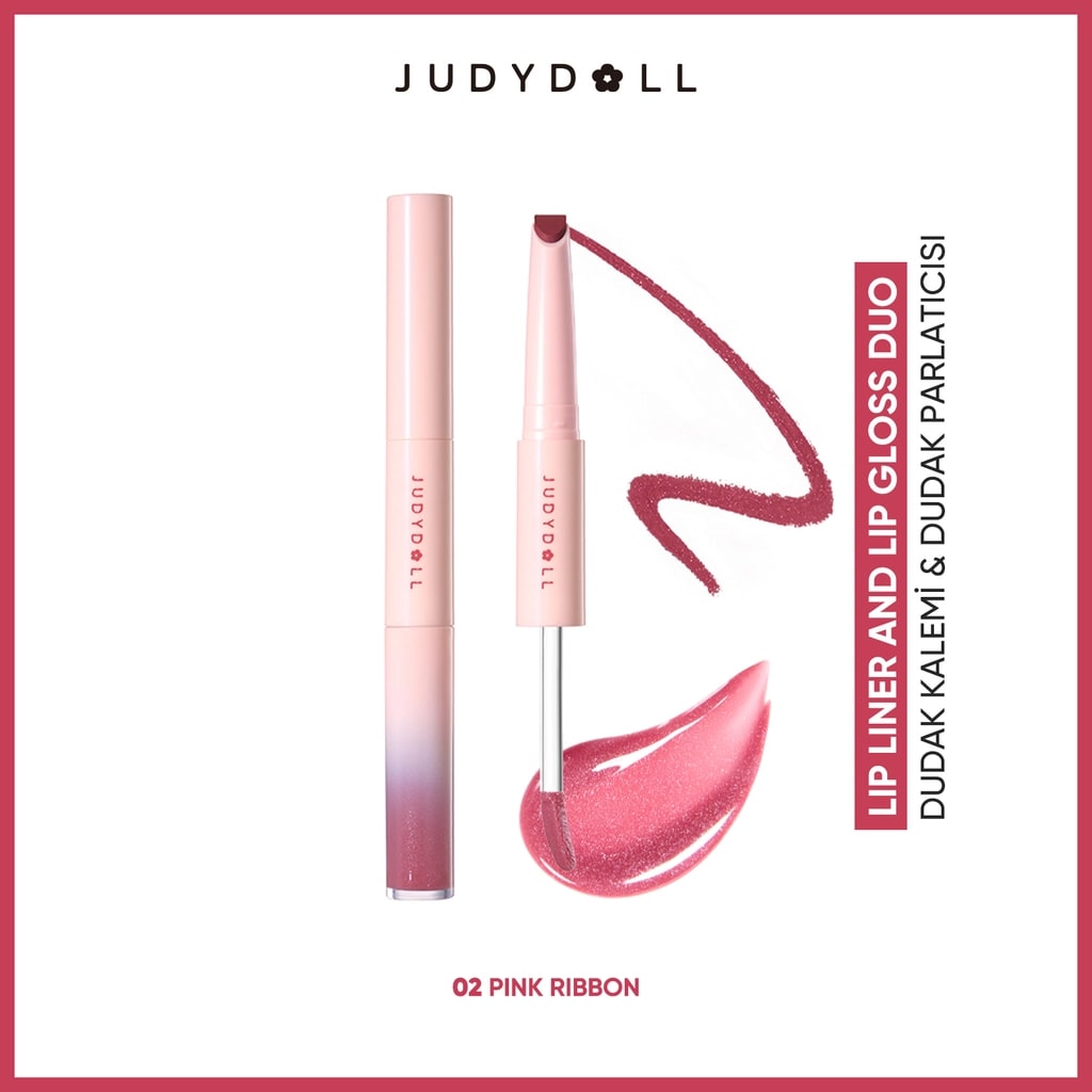 Judydoll Dudak Kalemi & Dudak Parlatıcısı Bir Arada 02 Pink Ribbon