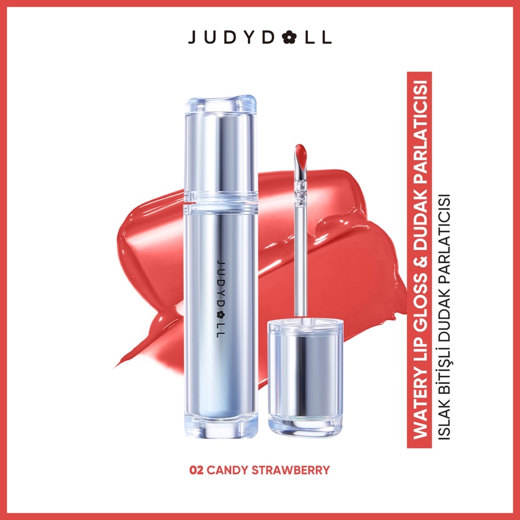 Judydoll Watery Lip Gloss & Dudak Parlatıcısı 02 Candy Strawberry
