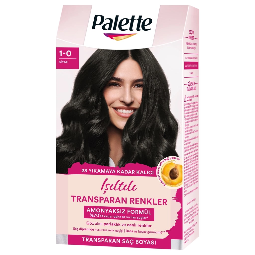 Palette Işıltılı Transparan Renkler Saç Boyası 1-0