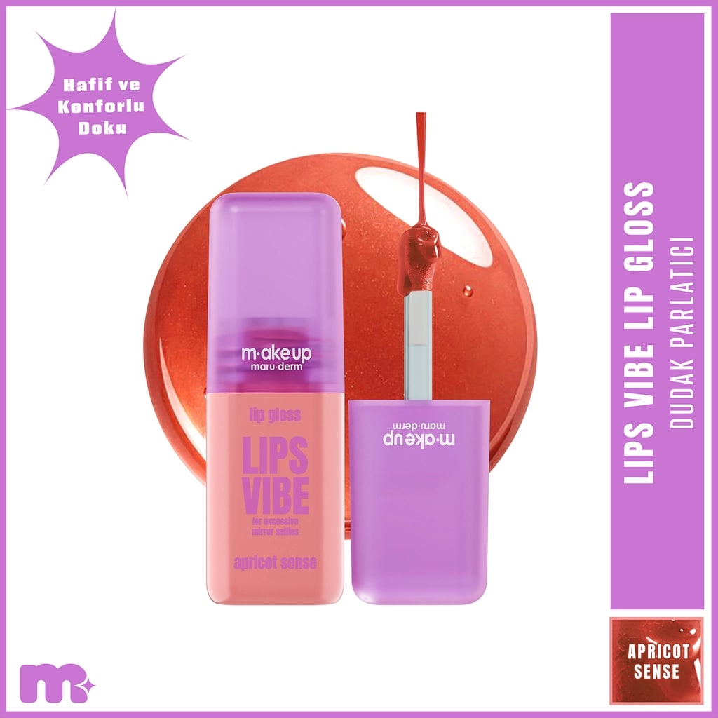 Maruderm Make Up Lips Vibe Dudak Parlatıcısı Apricot Sense