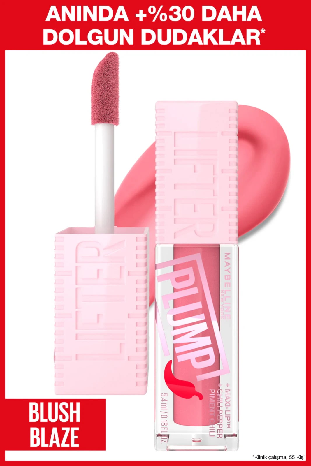 Maybelline New York Maybelline Lifter Plump Dudak Parlatıcısı- 001 Blush Blaze