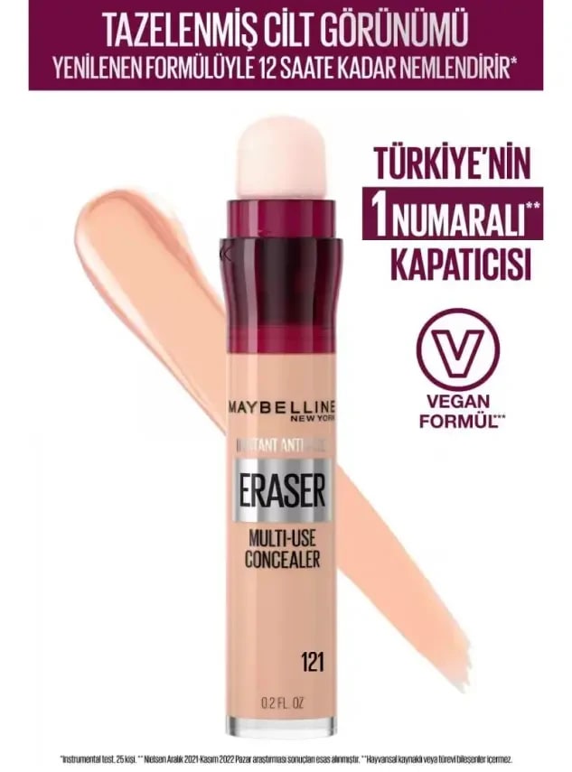 Maybelline New York Instant Age Eraser Concealer - 121 Light Honey