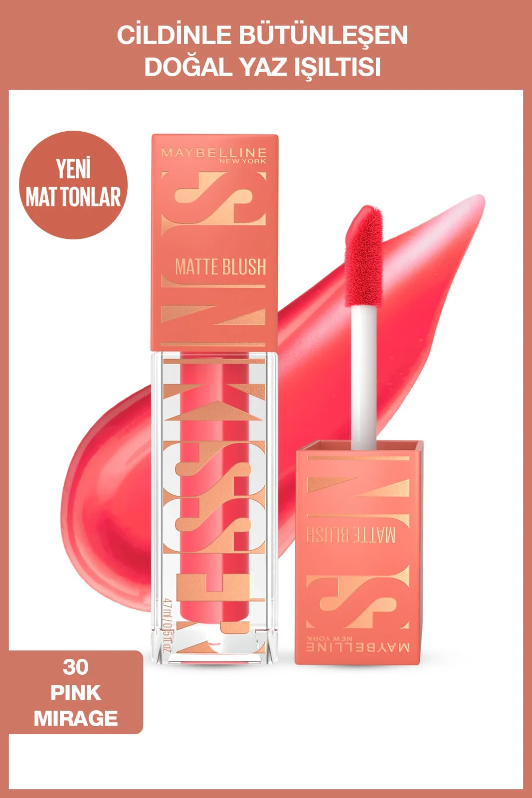 Maybelline New York Sunkisser Likit Mat Allık - 30 Pink Mirage