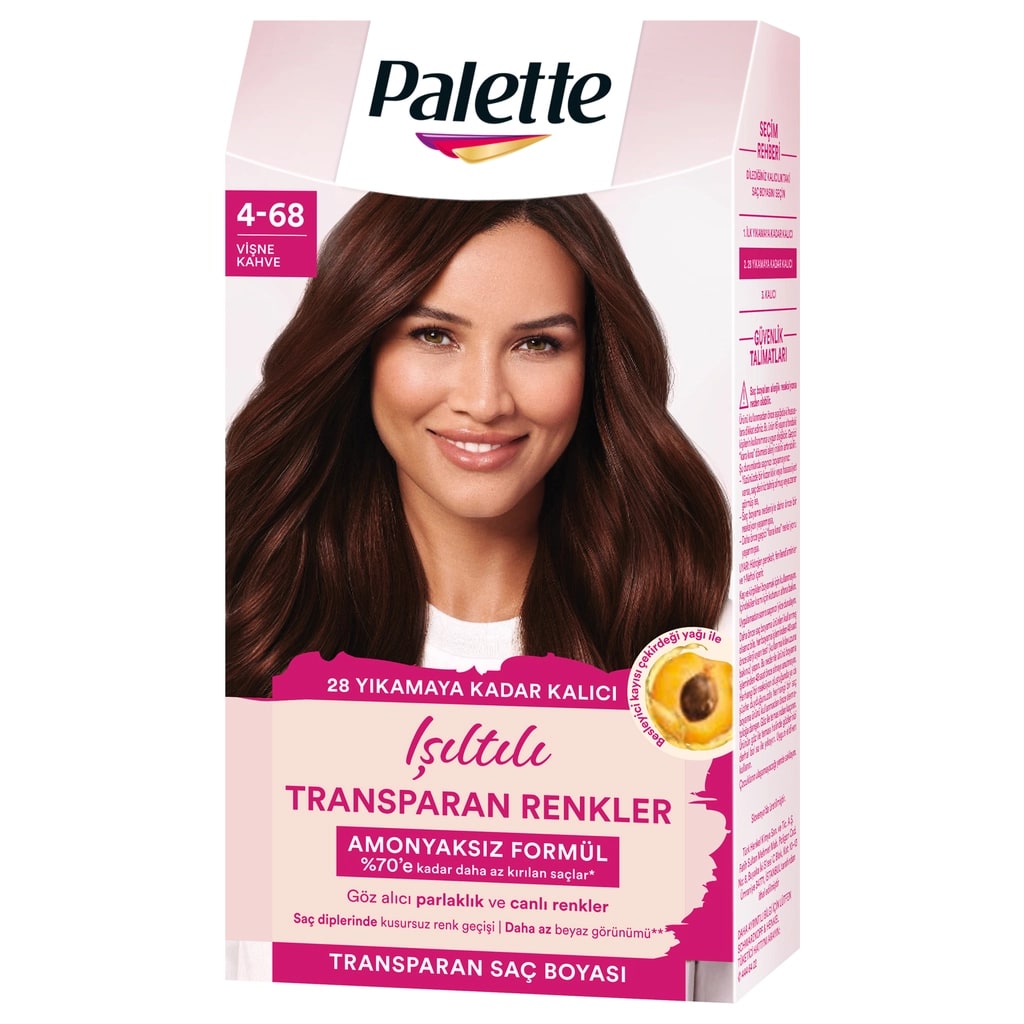 Palette Işıltılı Transparan Renkler Saç Boyası 4-68 Vişne Kahve
