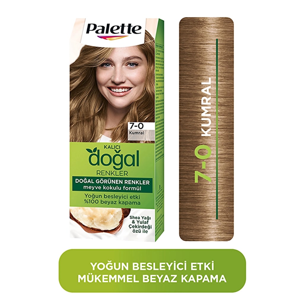 Palette Kalıcı Doğal Renkler Saç Boyası 7-0 Kumral