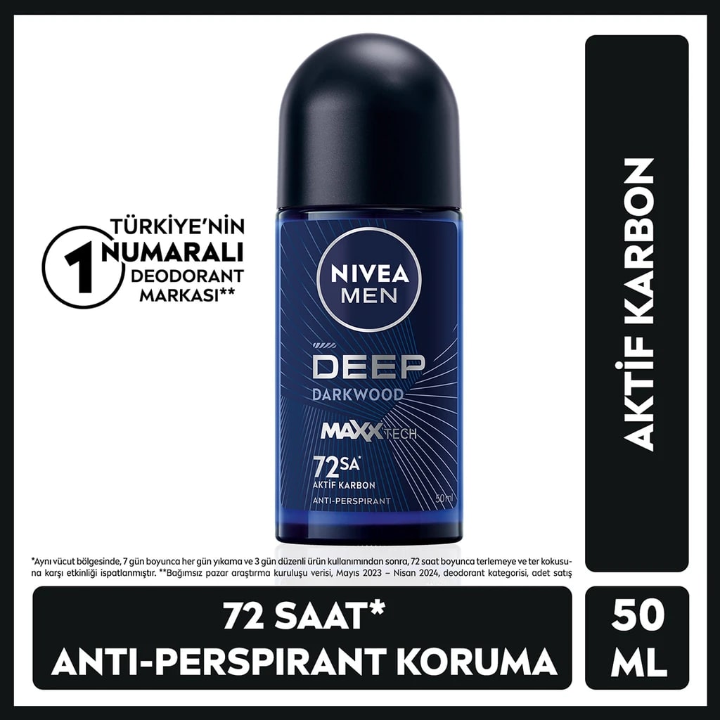 Nivea Men Erkek Roll-on Deodorant Deep Dimension